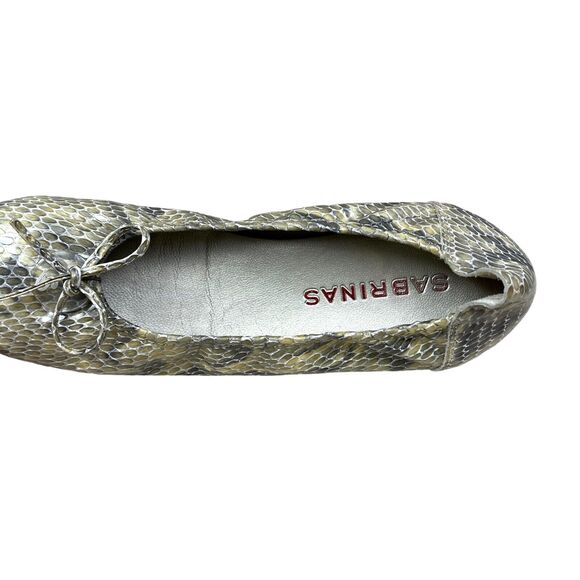 Sabrinas Ballet Flats Embossed Patent‎ Leather Rubber Soles Green Women EUR 38 - Picture 6 of 8